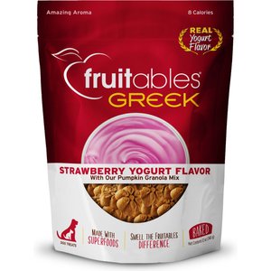 Fruitables Strawberry Greek Yogurt Flavor Dog Treats, 12-oz bag