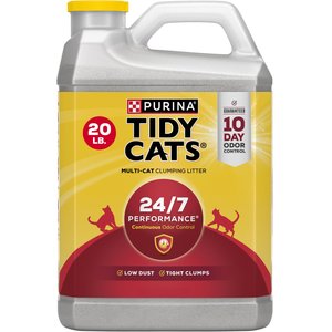 Tidy Cats 24/7 Performance Scented Clumping Clay Cat Litter, 20-lb jug, case of 2
