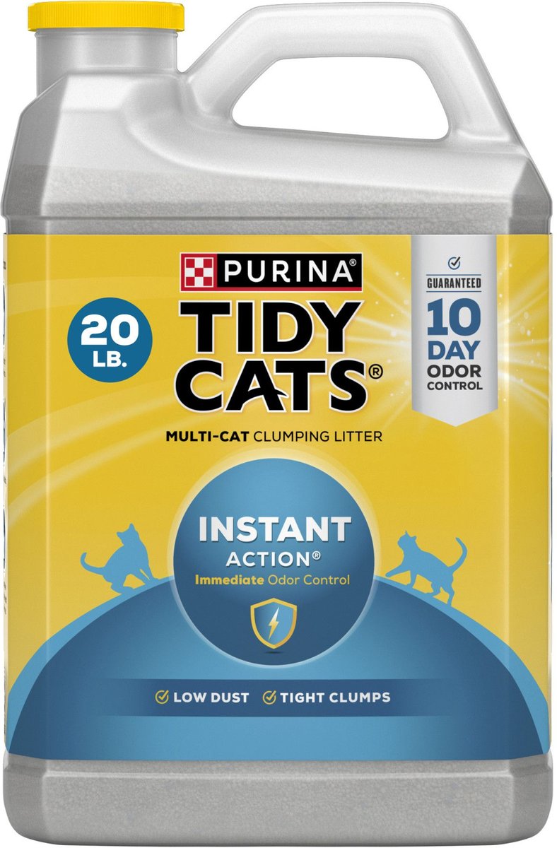 TIDY CATS Instant Action Scented Clumping Clay Cat Litter, 20lb jug, case of 2