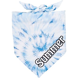 Frisco Tiedye Personalized Dog & Cat Bandana, Blue, Large slide 1 of 9