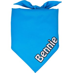 Frisco Solid Color Personalized Dog & Cat Bandana, Small, Blue