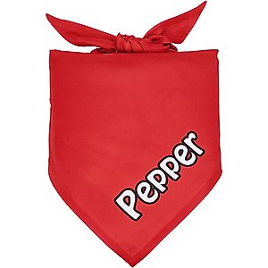 Frisco Solid Color Personalized Dog & Cat Bandana, Large, Red