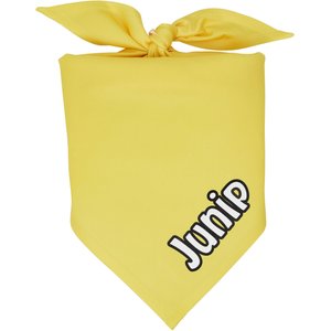 Frisco Solid Color Personalized Dog & Cat Bandana, Large, Yellow