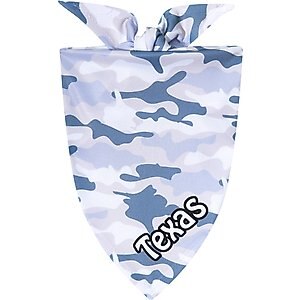 Frisco Gray Camo Personalized Dog & Cat Bandana, Large