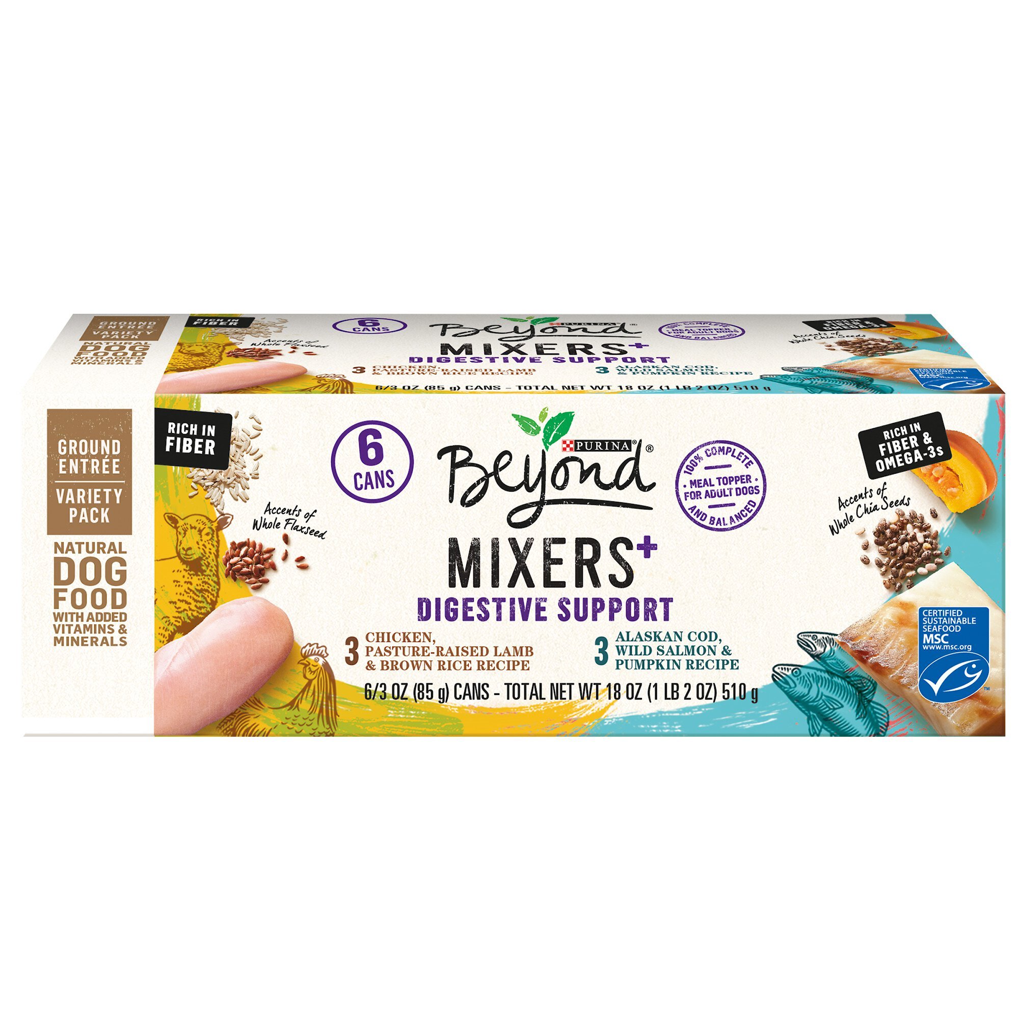 Purina Beyond Mixers+ Immune Support Turkey & Spinach Wet Dog Food Topper, 3-oz can, case of 12