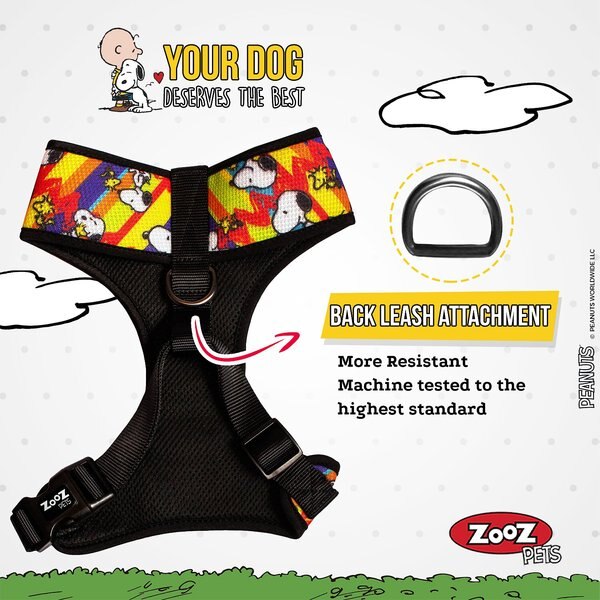 Zooz Pets Snoopy Hug Mesh Reflective Clip Dog Harness