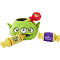 Pixar Halloween Alien Jack-o-Lantern Hide & Seek Puzzle Plush Squeaky Dog Toy, Small/Medium