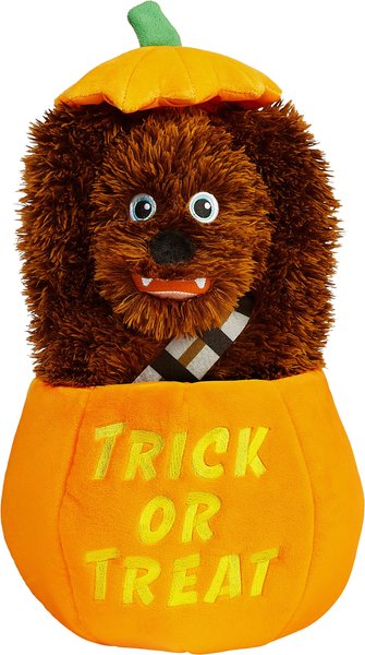 STAR WARS Halloween CHEWBACCA in a Pumpkin Plush Squeaky Dog Toy slide 1 of 3
