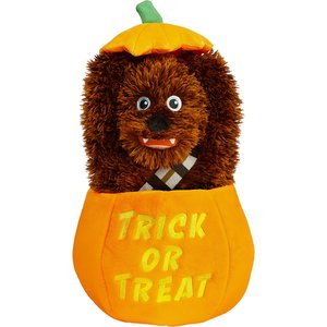 STAR WARS Halloween CHEWBACCA in a Pumpkin Plush Squeaky Dog Toy