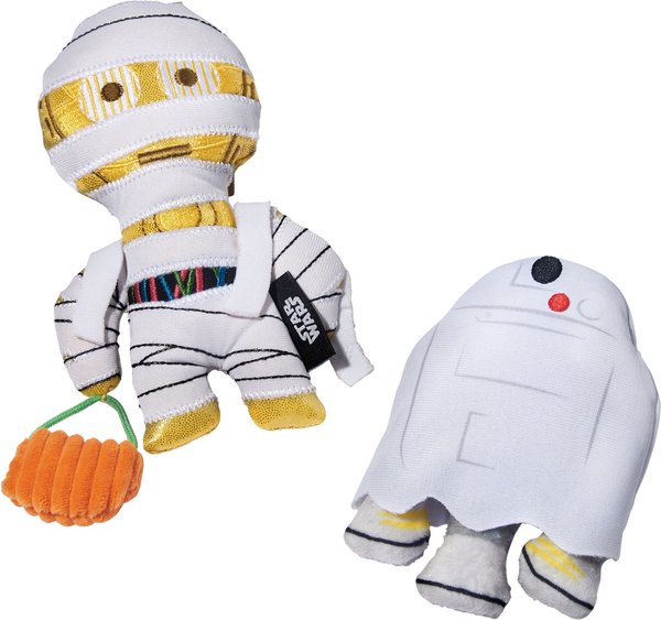 STAR WARS Halloween R2-D2 & C-3PO Trick or Treaters Plush Cat Toy with Catnip, 2 count slide 1 of 3