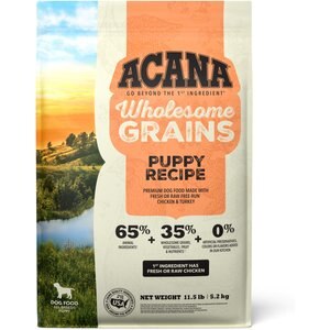ACANA Wholesome Grains Puppy Recipe Dry Dog Food, 11.5-lb bag