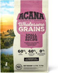 ACANA Wholesome Grains Small Breed Recipe Dry Dog Food, 11.5-lb bag