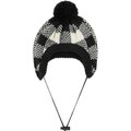 Frisco Plaid Dog & Cat Knitted Hat, White Buffalo Plaid, X-Small/Small