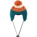 Frisco Colorblock Dog & Cat Knitted Hat, Teal/Cream, X-Small/Small