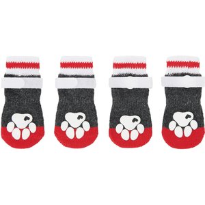 Frisco Non-Skid Dog Socks, Heather Gray, Size 2