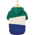 Frisco Colorblock Dog & Cat Hoodie with Sleeves, Green/Blue, X-Small