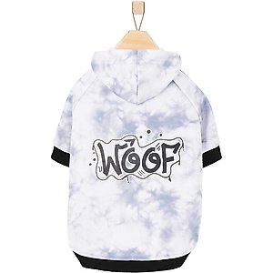 Frisco Woof Tiedye Print Dog & Cat Hoodie, XX-Large