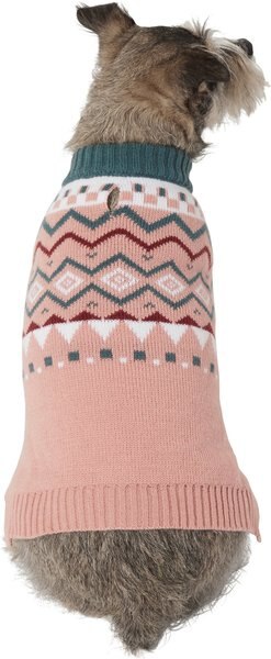 Frisco Pink Geometric Dog & Cat Sweater