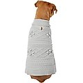 Frisco Boho Bobble-Knit Dog & Cat Sweater, X-Small, Gray