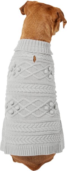 Frisco Boho Bobble-Knit Dog & Cat Sweater, XXX-Large, Gray slide 1 of 7