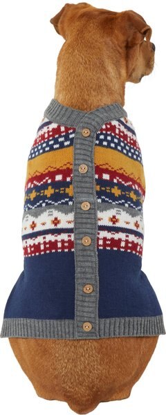 Frisco Dog & Cat Faux Cardigan Sweater, X-Small slide 1 of 7