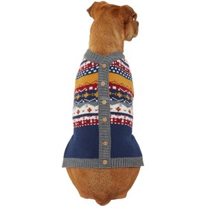 Frisco Dog & Cat Faux Cardigan Sweater, X-Small
