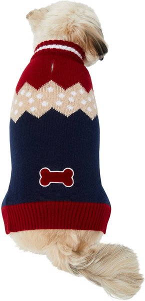 Frisco Colorblock Bone Accent Dog & Cat Sweater, Small slide 1 of 8
