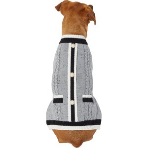 Frisco Chic Dog & Cat Faux Cardigan Sweater, X-Small