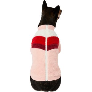 Frisco Colorblock Pop Dog & Cat Zippered Sherpa Fleece Vest, Small