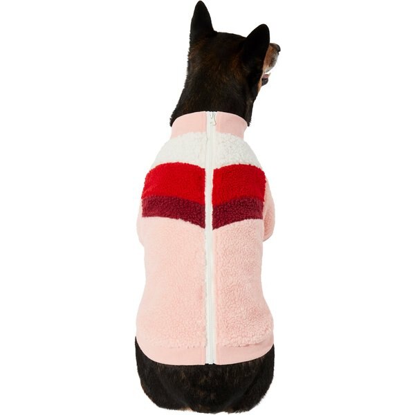 Frisco Lightweight Colorblock Pop Dog & Cat Zippered Sherpa Fleece Vest