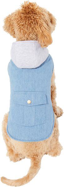 Frisco Denim Insulated Dog & Cat Fleece Jacket, Medium slide 1 of 7