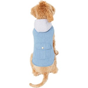 Frisco Denim Insulated Dog & Cat Fleece Jacket, Medium