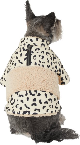 Frisco Mediumweight Beige Cheetah Dog & Cat Jacket, Small slide 1 of 8