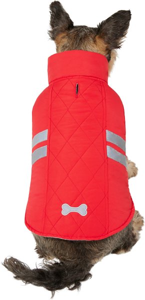 Frisco Mediumweight Reflective Insulated Dog & Cat Coat with Thermal Lining, Red, X-Small slide 1 of 8
