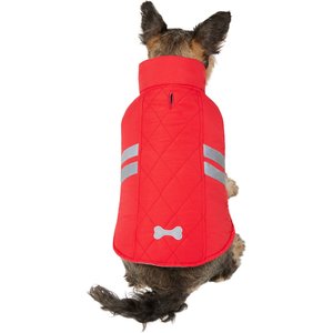 Frisco Reflective Insulated Dog & Cat Coat with Thermal Lining, Red, X-Small