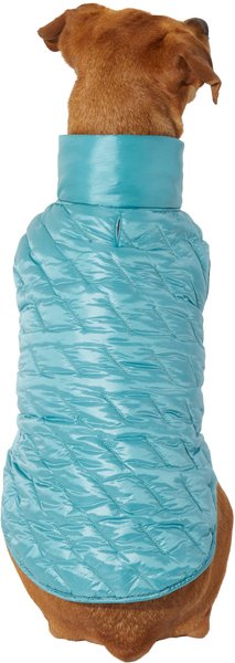 Frisco Lightweight Packable Insulated Dog & Cat Quilted Puffer Coat, Ocean Teal, X-Small slide 1 of 9