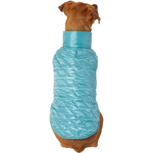 Frisco Packable Insulated Dog & Cat Quilted Puffer Coat, Ocean Teal, X-Small