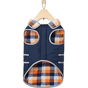 Frisco Mediumweight Reflective Water-Resistant Insulated Dog & Cat Coat, Navy, X-Small