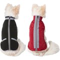 Frisco Mediumweight Reflective 2-in-1 Dog & Cat Fleece Coat, Burgundy, Medium