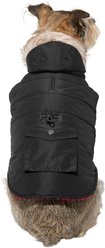 Frisco Mid-Heavyweight Cinching Insulated Dog & Cat Parka, Black/Red Plaid, XX-Large