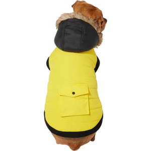Frisco Anchorage Insulated Dog & Cat Parka, Yellow/Black, X-Small