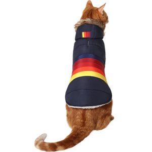 Frisco Colorblock Adventure Insulated Dog & Cat Parka, Navy, Small