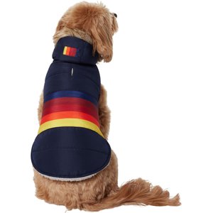 Frisco Colorblock Adventure Insulated Dog & Cat Parka, Navy, Large