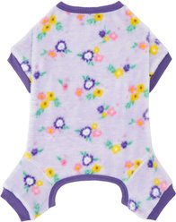 Frisco Dog & Cat Cozy Plush Fleece PJs, Floral, Small slide 1 of 7