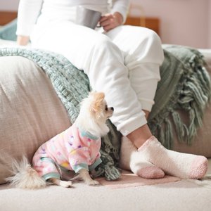 Pajamas for Dogs  Fleece Pink Flowers Pet Pajamas