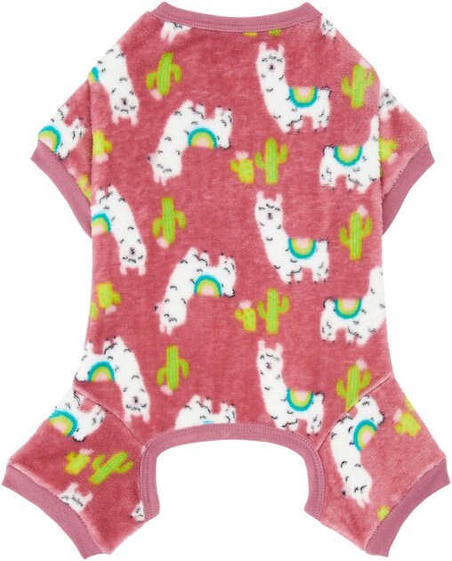 FRISCO Dog & Cat Cozy Plush Fleece PJs, Llamas, X-Small - Chewy.com