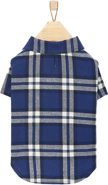 Frisco Navy Plaid Dog & Cat Flannel Shirt, X-Small slide 1 of 10