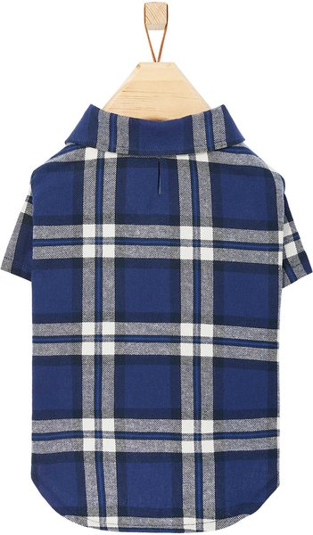 Frisco Navy Plaid Dog & Cat Flannel Shirt, XX-Large slide 1 of 10