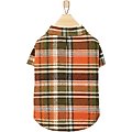 Frisco Orange & Olive Plaid Dog & Cat Flannel Shirt, X-Large