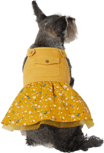Frisco Corduroy Floral Dog & Cat Strap Dress, Medium slide 1 of 7